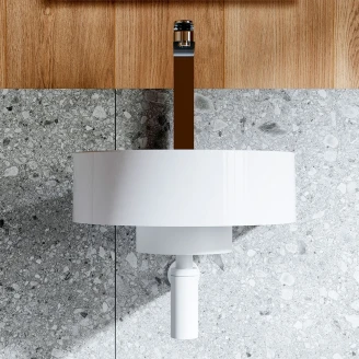 Ravak Håndvask <strong>Yard</strong>  40 cm med Hvid Beslag, Vandlås og Bundventil