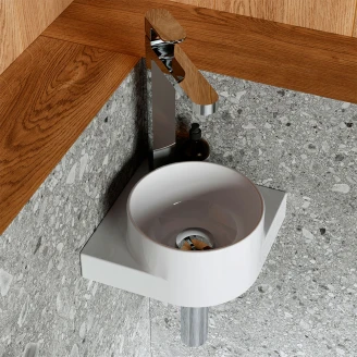 Ravak Håndvask <strong>Yard</strong>  28 cm med Rustfrit Stål Beslag Beslag, Vandlås og Bundventil