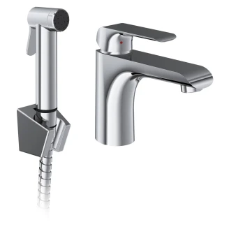 Ravak Bidetarmatur med Bidetbruser <strong>Flat</strong>  Krom Blank