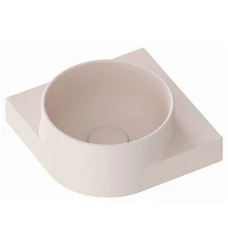Ravak Håndvask Alabaster Rosa <strong>Yard</strong>  28 cm med Bundventil og Sort Beslag