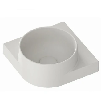 Ravak Håndvask Lysegrå <strong>Yard</strong>  28 cm med Bundventil og Rustfrit Stål Beslag