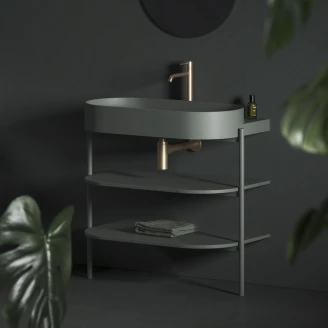Ravak Håndvaskskab <strong>Yard</strong>  Grøn Mat 80 cm med Vask & Bundventil