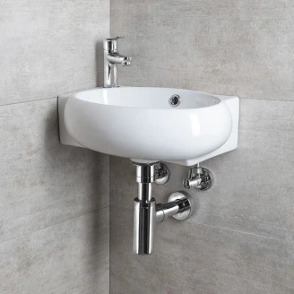 Håndvask <strong>Florenne</strong>  Hvid Blank 43x29 cm Venstre