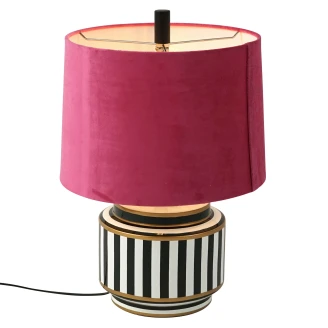 Werner Voss Bordlampe Tiffany Pink Tiffany, Sort-Hvid Blank