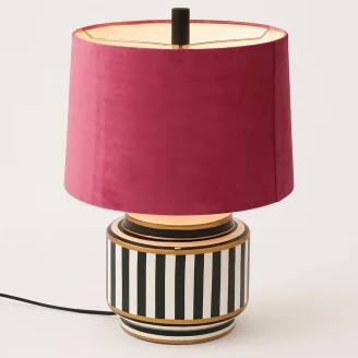 Werner Voss Bordlampe Tiffany Pink Tiffany, Sort-Hvid Blank