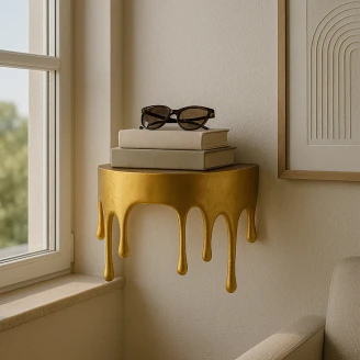 Werner Voss Væghylde <strong>Drops</strong>  Guld Blank 35 cm