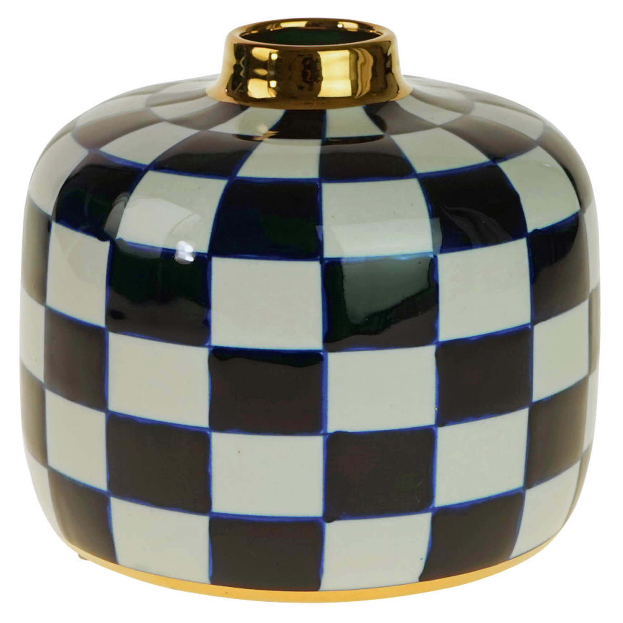 Werner Voss Vase Harlekin Sort, Hvid Blank