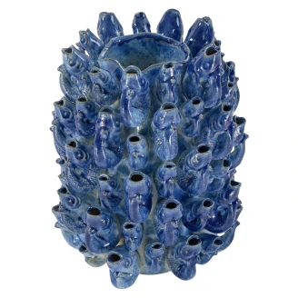Werner Voss Vase Fish Blå Blank