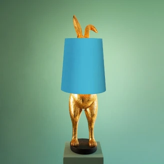 Werner Voss Bordlampe Hiding Rabbit® Turkis, Guld
