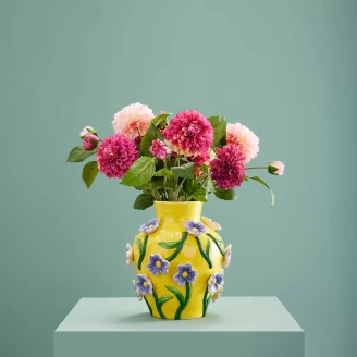 Werner Voss Vase Flowers Gul