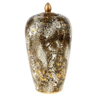 Werner Voss Vase med Låg Leopardmønster