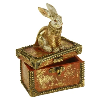 Werner Voss Dekorativ Æske <strong>Bunny Flora</strong>  Rød, Guld