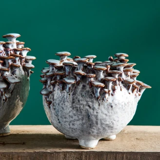 Werner Voss Vase Mushrooms S Grå