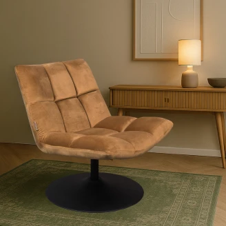 Dutchbone Loungefotel Sammet <strong>Bar</strong>  Guld Brun