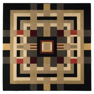 Bold Monkey Tæppe <strong>Urban Maze</strong>  Flerfarvet 160x160 cm
