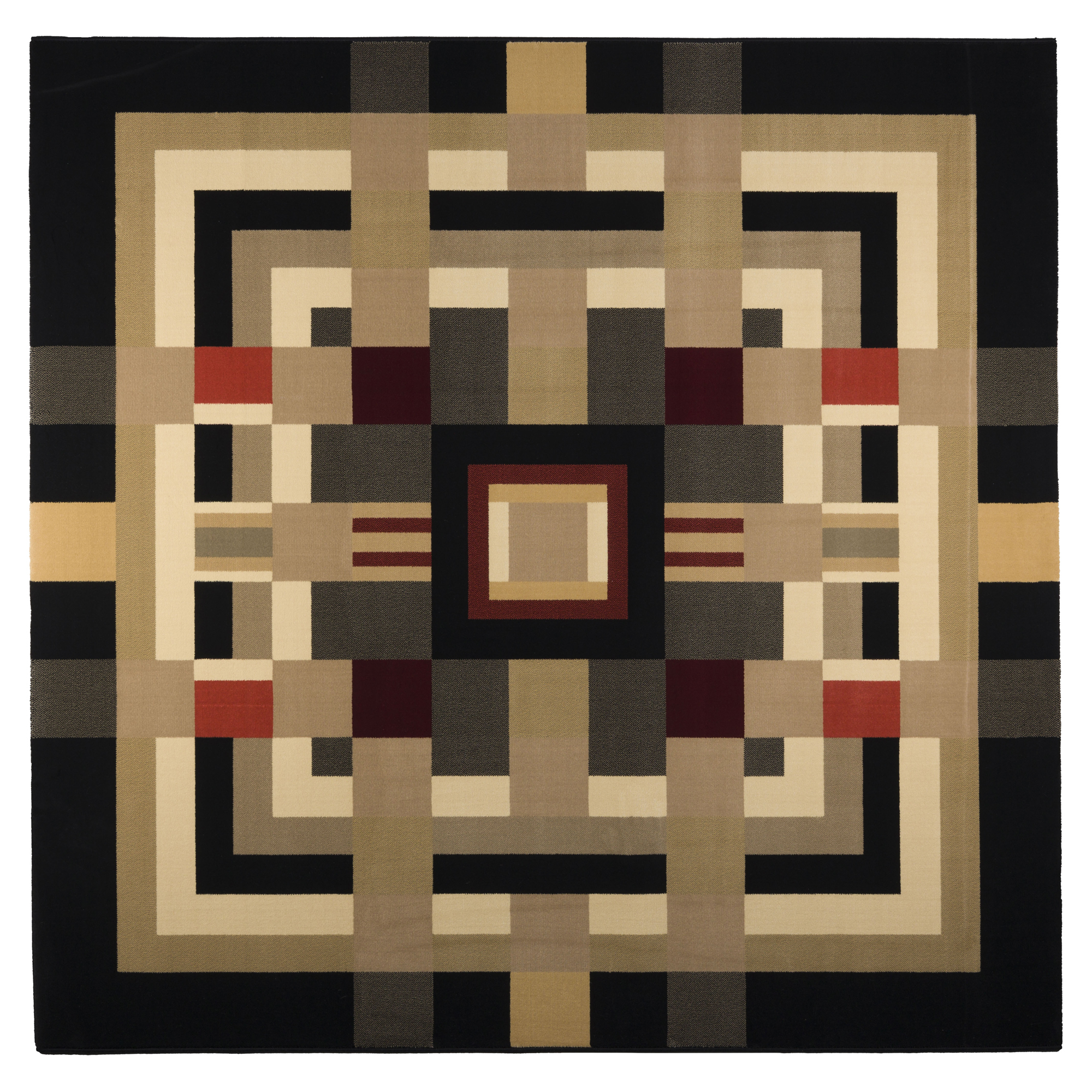 Bold Monkey Tæppe Urban Maze Flerfarvet 200x200 cm