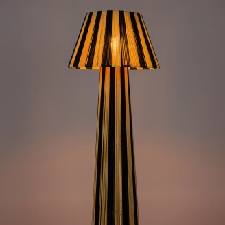 Bold Monkey Gulvlampe Stripe it up Sort, Beige