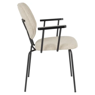 Stol med Armlæn <strong>Aven</strong>  Beige