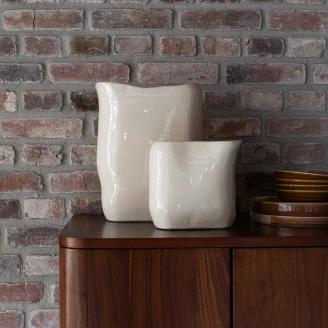 Dutchbone Vase <strong>Edna</strong>  Beige M