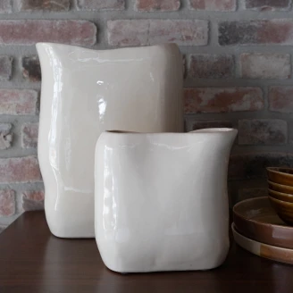 Dutchbone Vase <strong>Edna</strong>  Beige S
