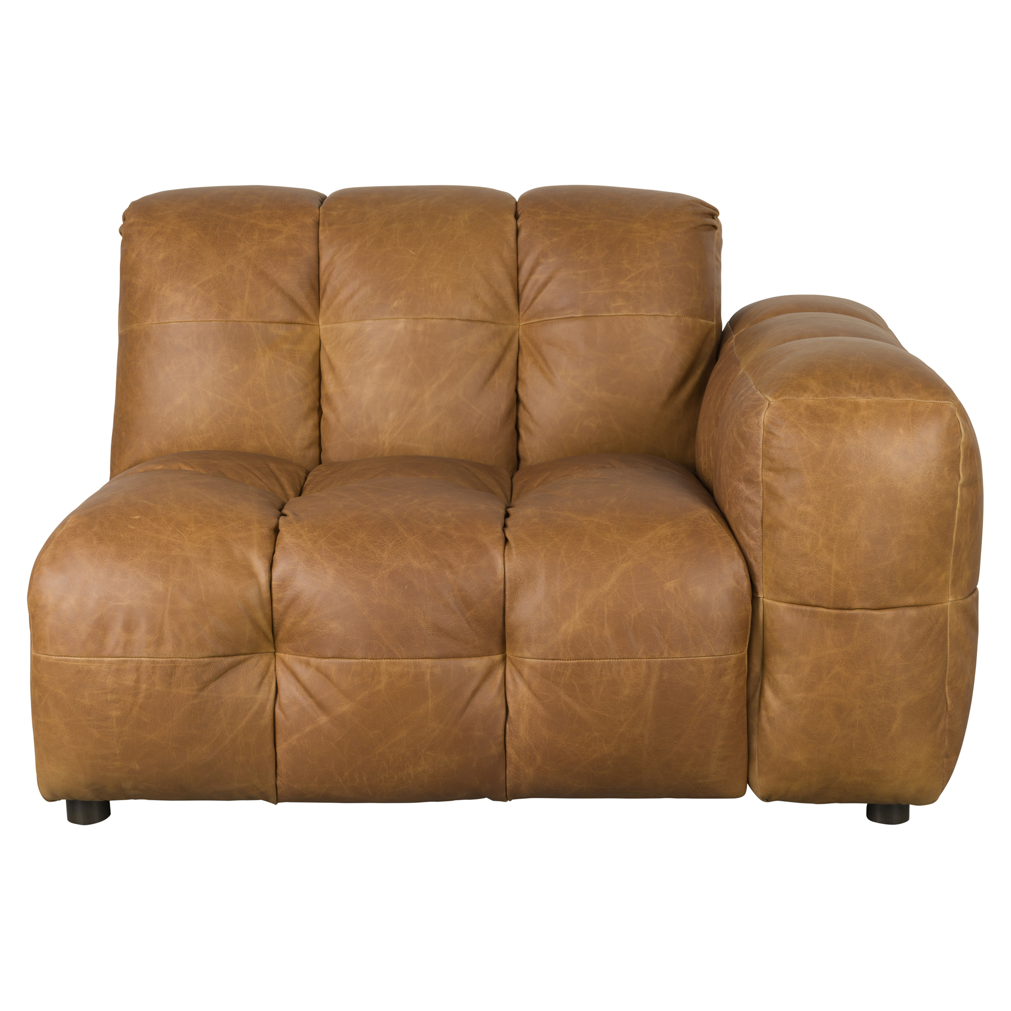 Dutchbone Sofa Element med Armlæn Højre Hackman Lysebrun Læder