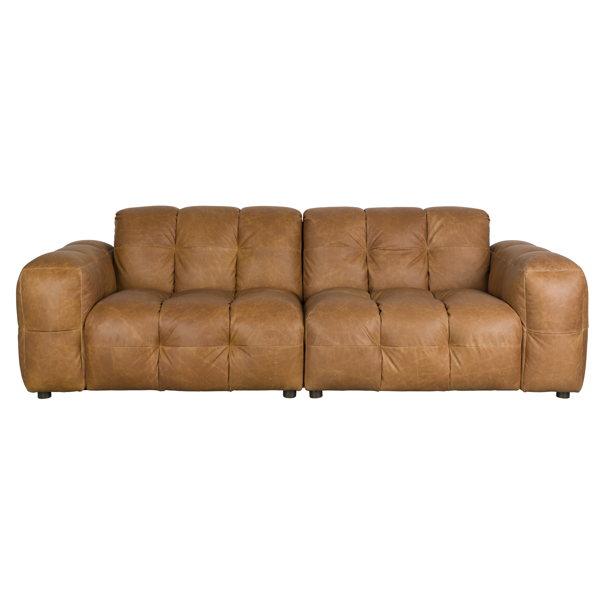 Dutchbone Sofa 3-Personers Hackman Lysebrun Læder