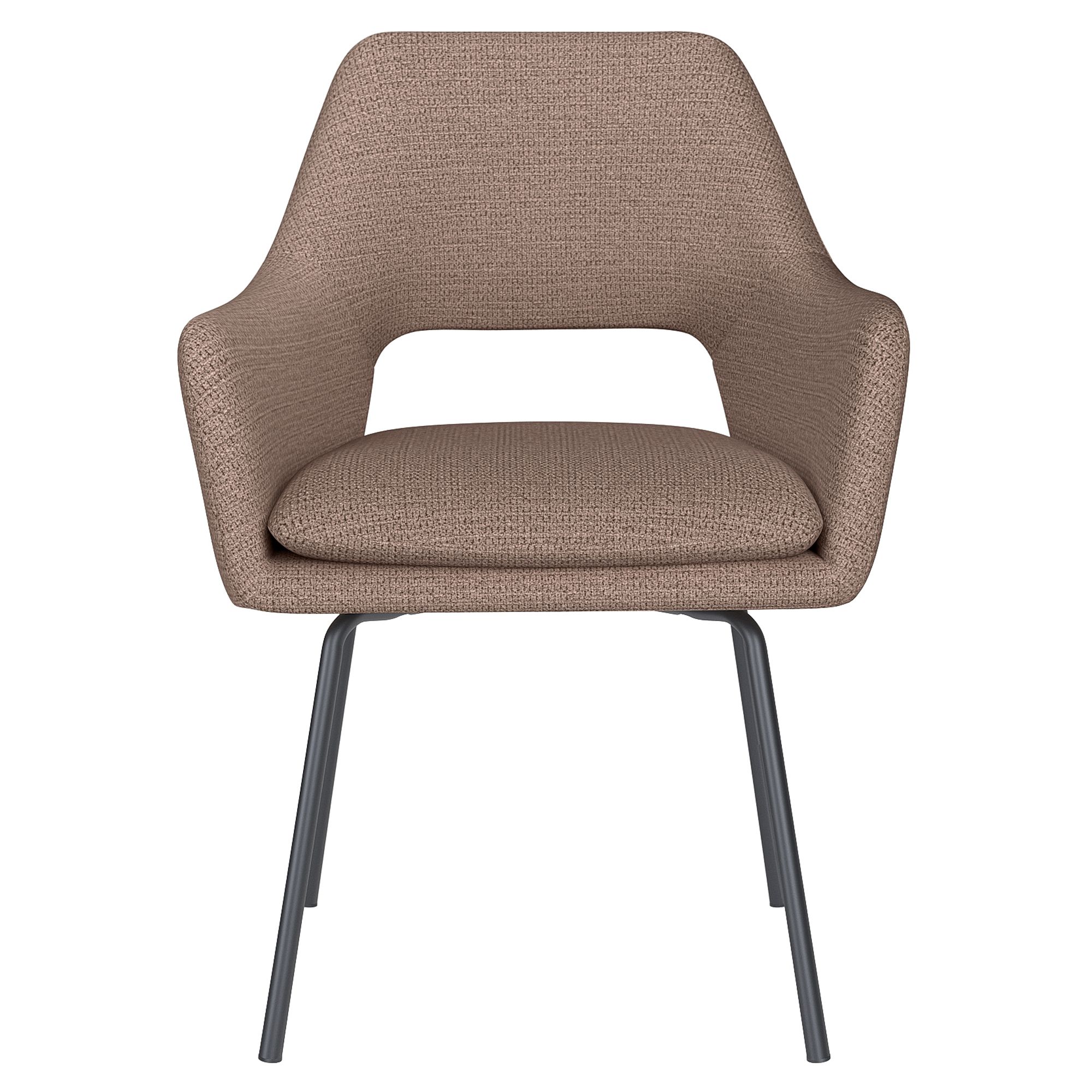 Stol med Armlæn & Metalben Tiven Taupe