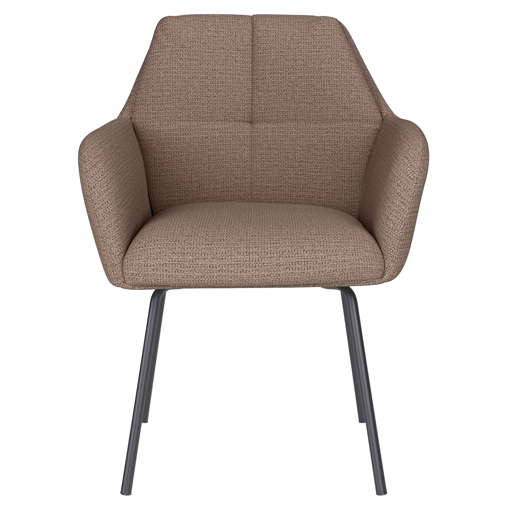 Stol med Armlæn & Metalben Iven Taupe
