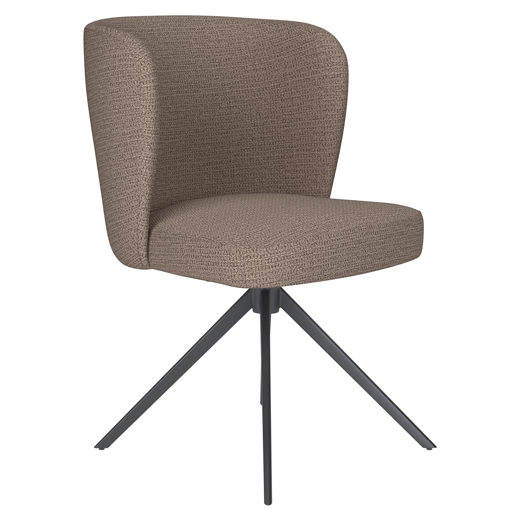 Stol med Metalben Velin Taupe Snurr