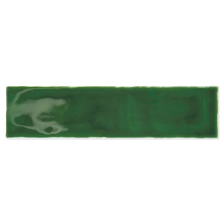 Vægflise <strong>Zephyr</strong>  Flaskegrøn Blank 7.5x30 cm med Krakeleringseffekt
