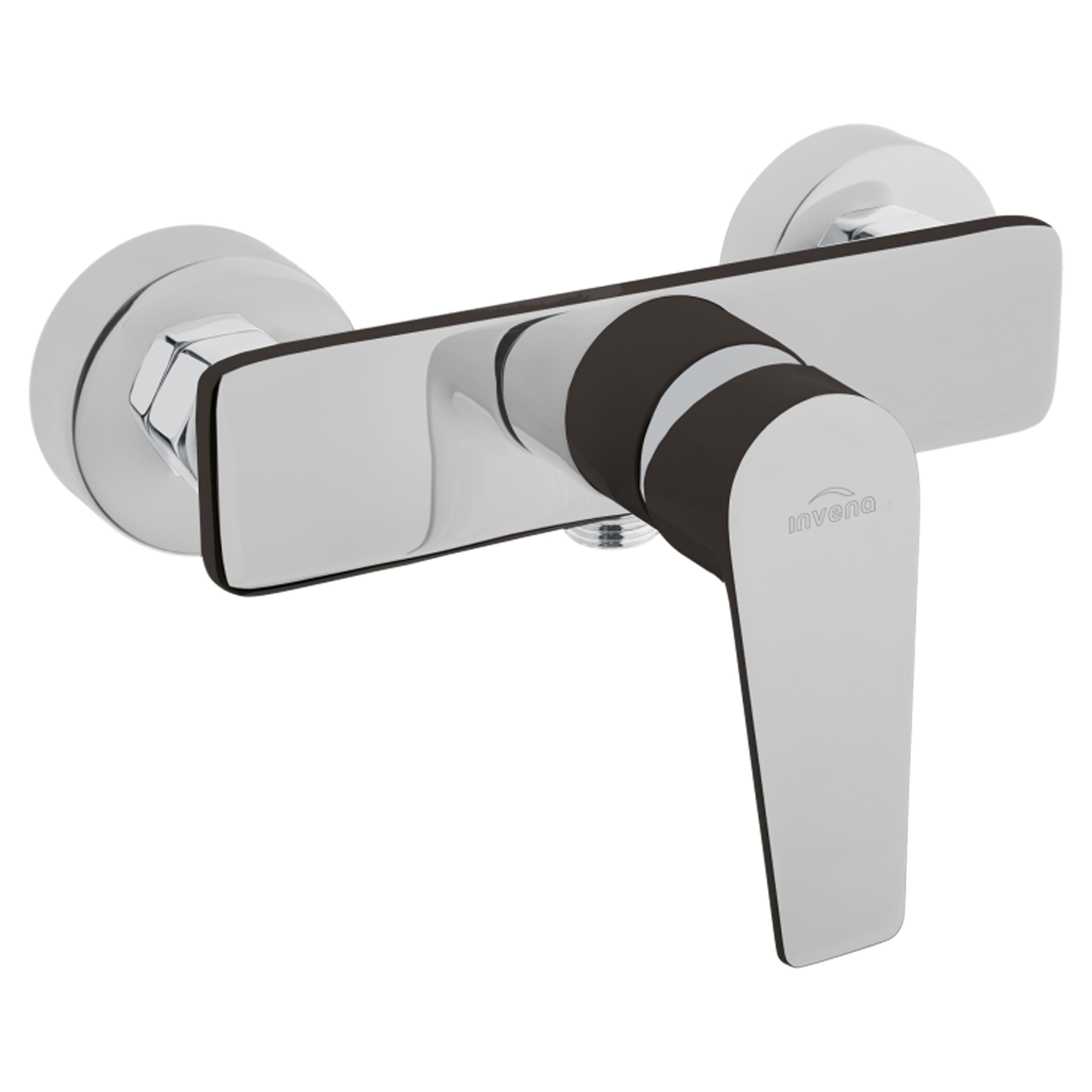 Brusearmatur Velinor Sort & Krom Mat