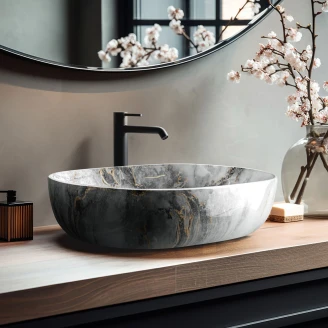 Håndvask <strong>Noelle</strong>  Blå-Grå Mat 60x42 cm