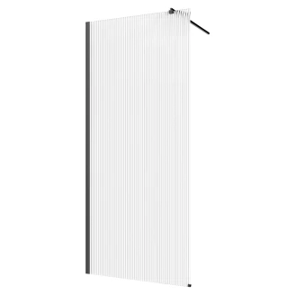 Duschvägg <strong>Asona</strong>  110 cm Svart Matt Räfflat