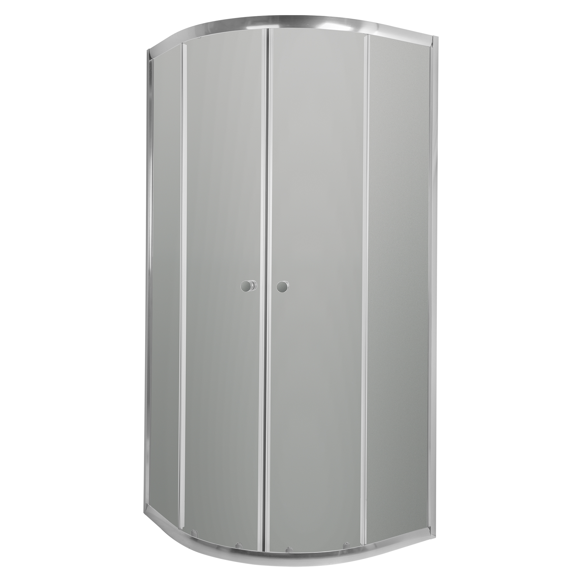 Brusehjørne Elyss 80x80 cm Rund Krom Blank Tonet