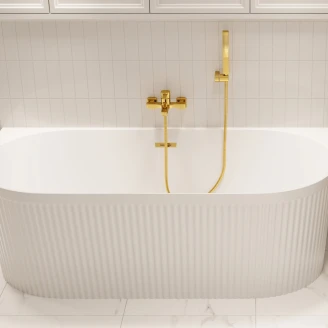 Badekar Armatur <strong>Tresse</strong>  Guld Blank