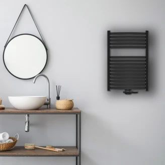 Håndklædetørrer 375 W <strong>Radiante</strong>  Sort Mat