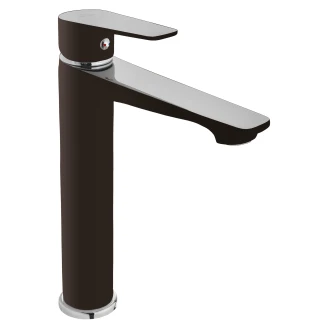 Håndvaskarmatur <strong>Velinor</strong>  Sort & Krom Mat Høj