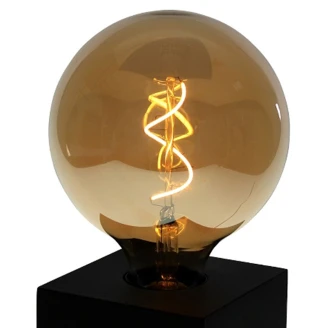 Werner Voss Glødepære E27 Filament Spiral 2200K, 3W, 230V Brun