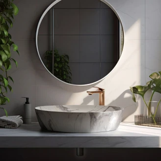 Håndvask <strong>Oris</strong>  Beige-Brun Mat 62x42 cm