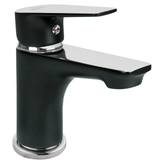 Håndvaskarmatur <strong>Velinor</strong>  Sort & Krom Mat