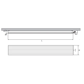 Radiator 700 W <strong>Righe</strong>  100 Horizontal Hvid Mat