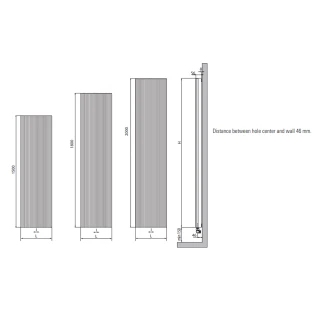 Radiator 680 W <strong>Righe</strong>  1000 Hvid Mat