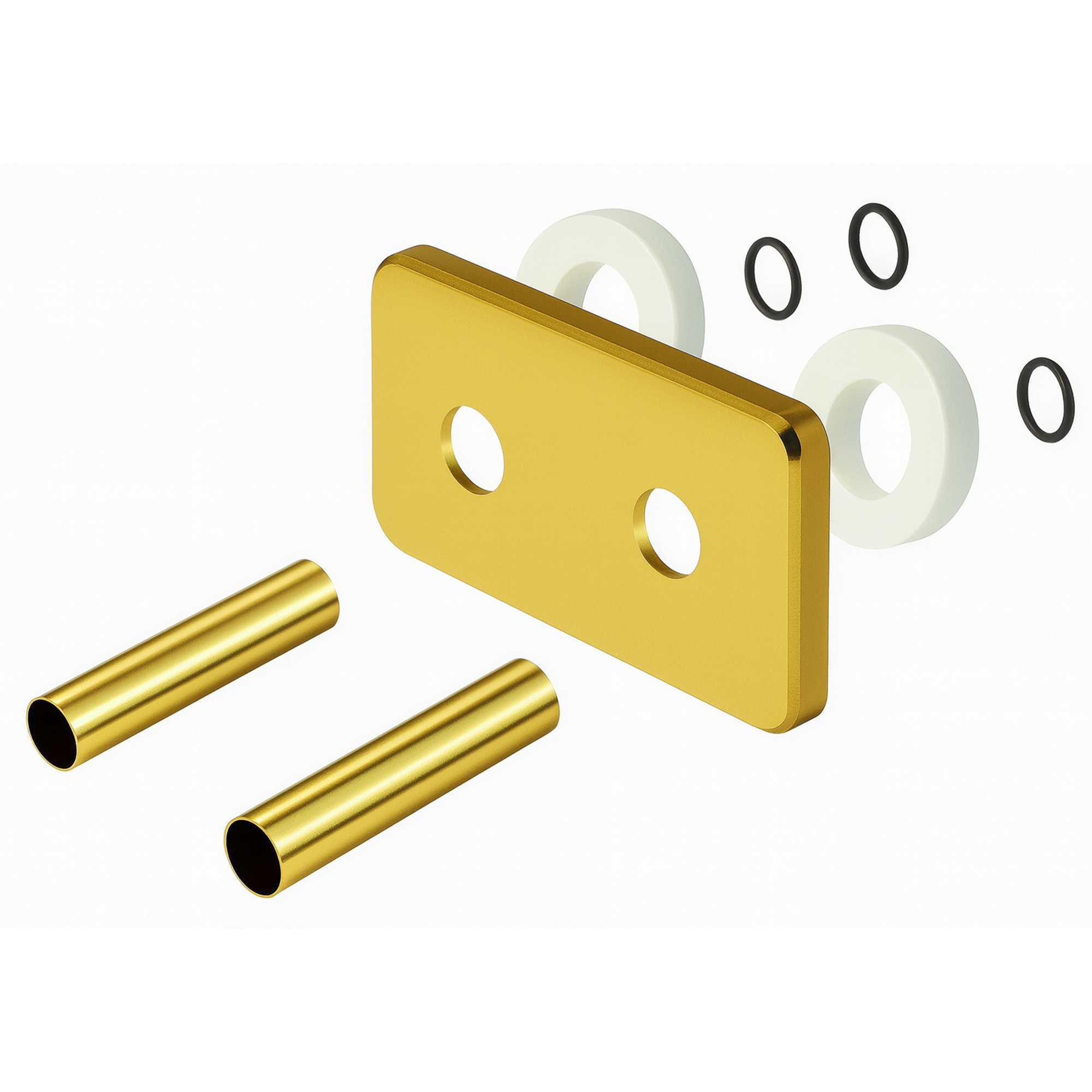 Kit Rørdæksel C/C 50 mm – Længde 70 mm – Ø 10–16 Guld