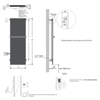 El Radiator 433 W Ice Bagno Inox Reflex Plus