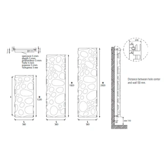 Radiator 608 W <strong>Scuba</strong>  Hvid-Orange
