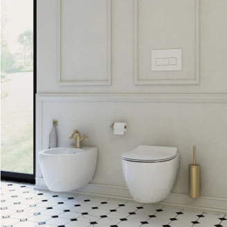 Væghængt Toilet <strong>Silia</strong>  Hvid Blank