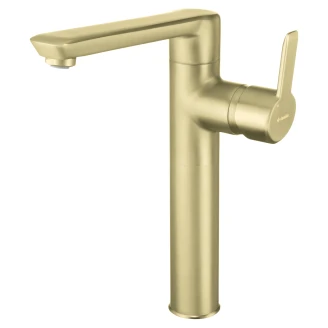 Vandhaner <strong>Arnika</strong>  Børstet Guld Mat Høj med Forlænget Tud