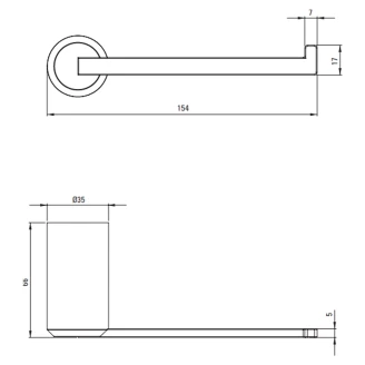 Toiletpapirholder <strong>Arnika</strong>  Børstet Guld Mat
