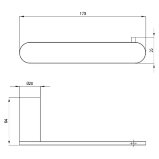 Toiletpapirholder <strong>Round</strong>  Børstet Guld Mat