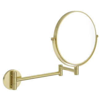 Dobbeltsidet Spejl <strong>Round</strong>  Børstet Guld Mat